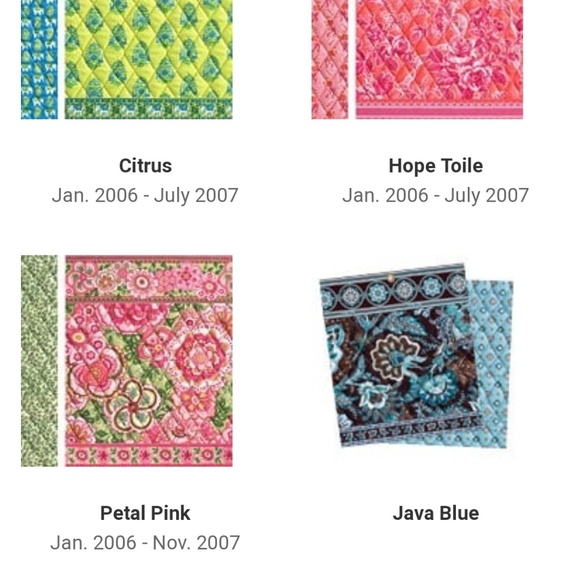 Vera Bradley Java Blue retired pattern - Picture 15 of 16